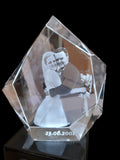 3D Photo Crystal Prestige - Large - 130x105x50mm - 1.3kg - Solid Crystals | 3D Photo Crystal Shop | Laser engraved Glass Awards & Trophies